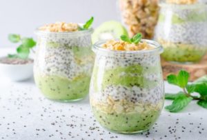 Creme de kiwi com chia