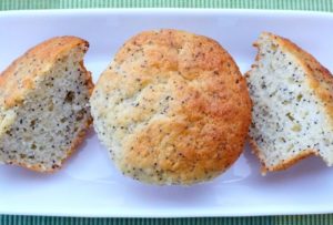 Muffins de Limão com Sementes de Papoula